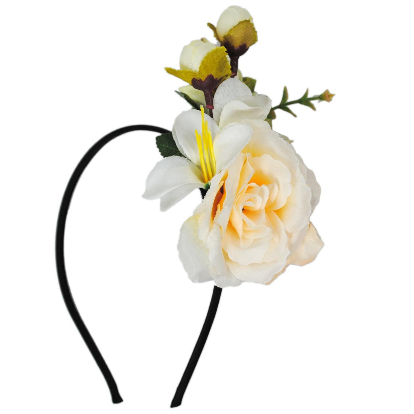 Jeanne Simmons | Flower Bouquet Fascinator Headband | 120719 | under | CREAM