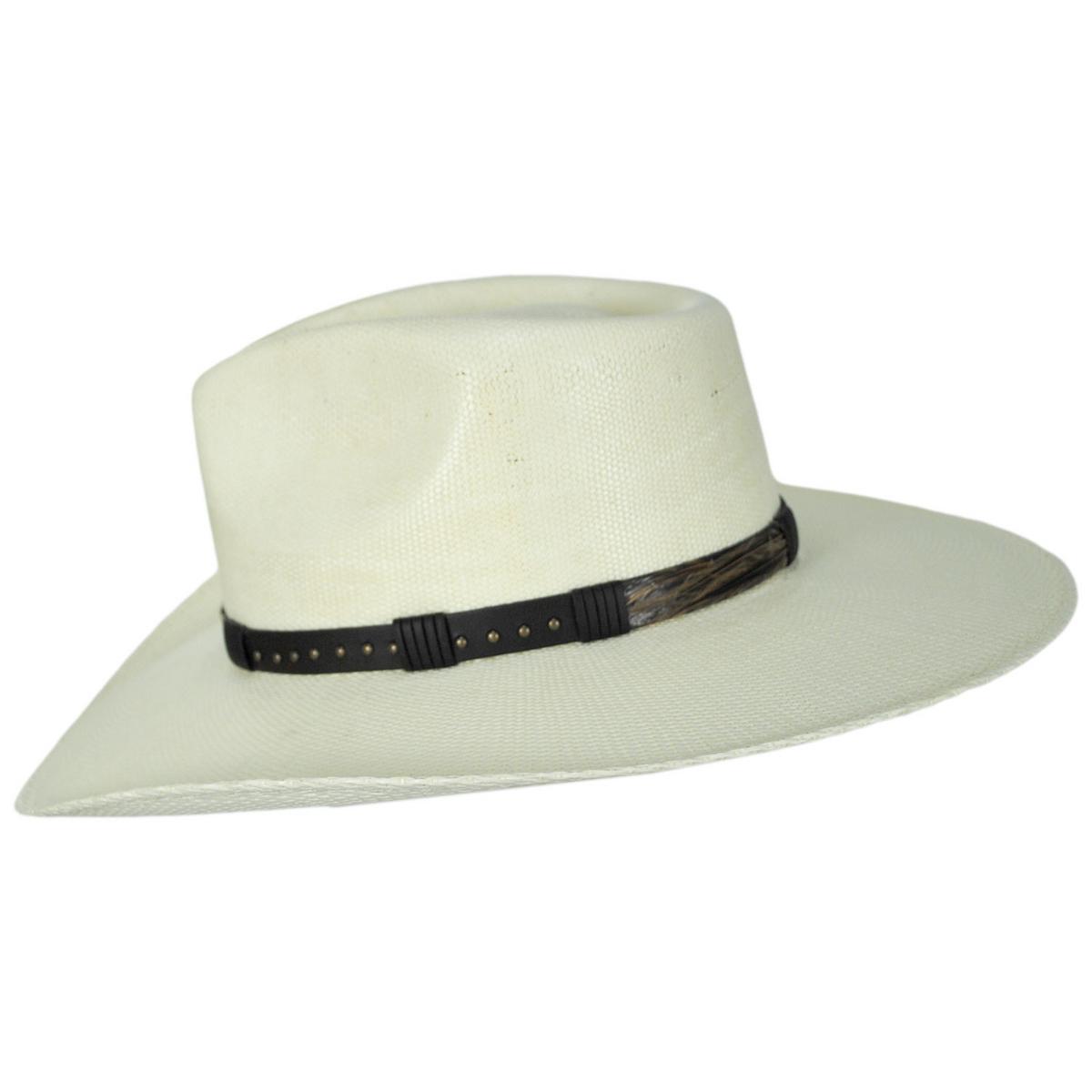 Stetson | Bighorn Bangora Straw Outback Hat | 127061 | profile | NATURAL