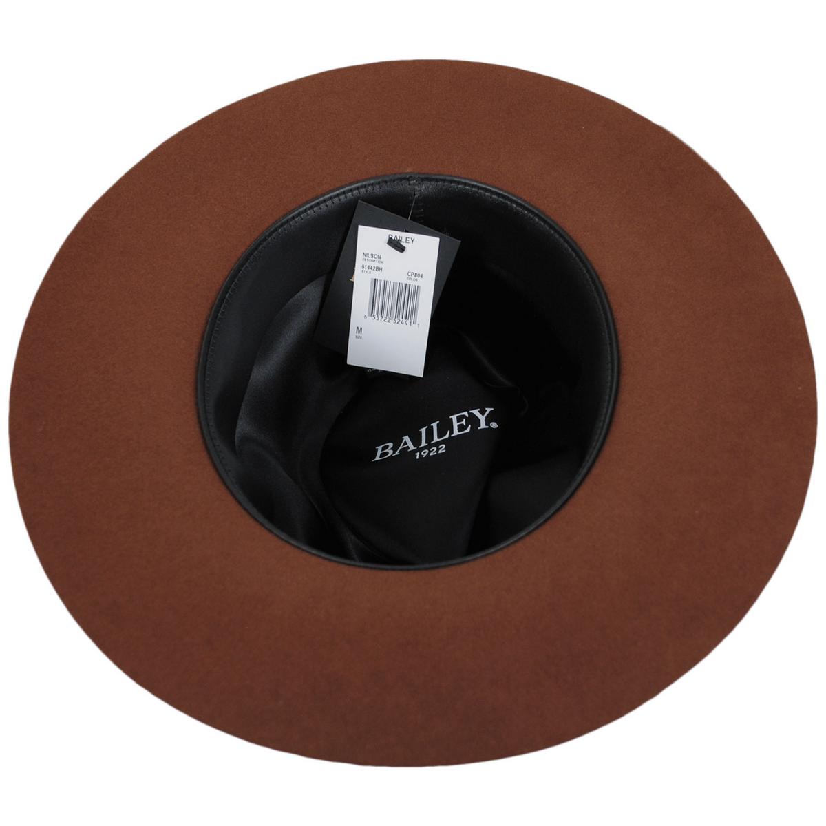 Bailey 1922 | Nilson Fur Felt Fedora Hat | 130389 | under | COPPER