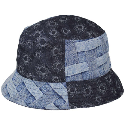 Kangol | Patchwork Mashup Denim Cotton Bucket Hat - Spring Collection | 185777SS | profile | BLUE PICNIC