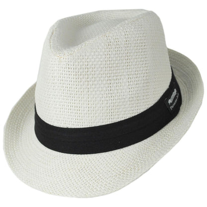 Panama Jack | Chinook Toyo Straw Fedora Hat | 126396 | lead | IVORY