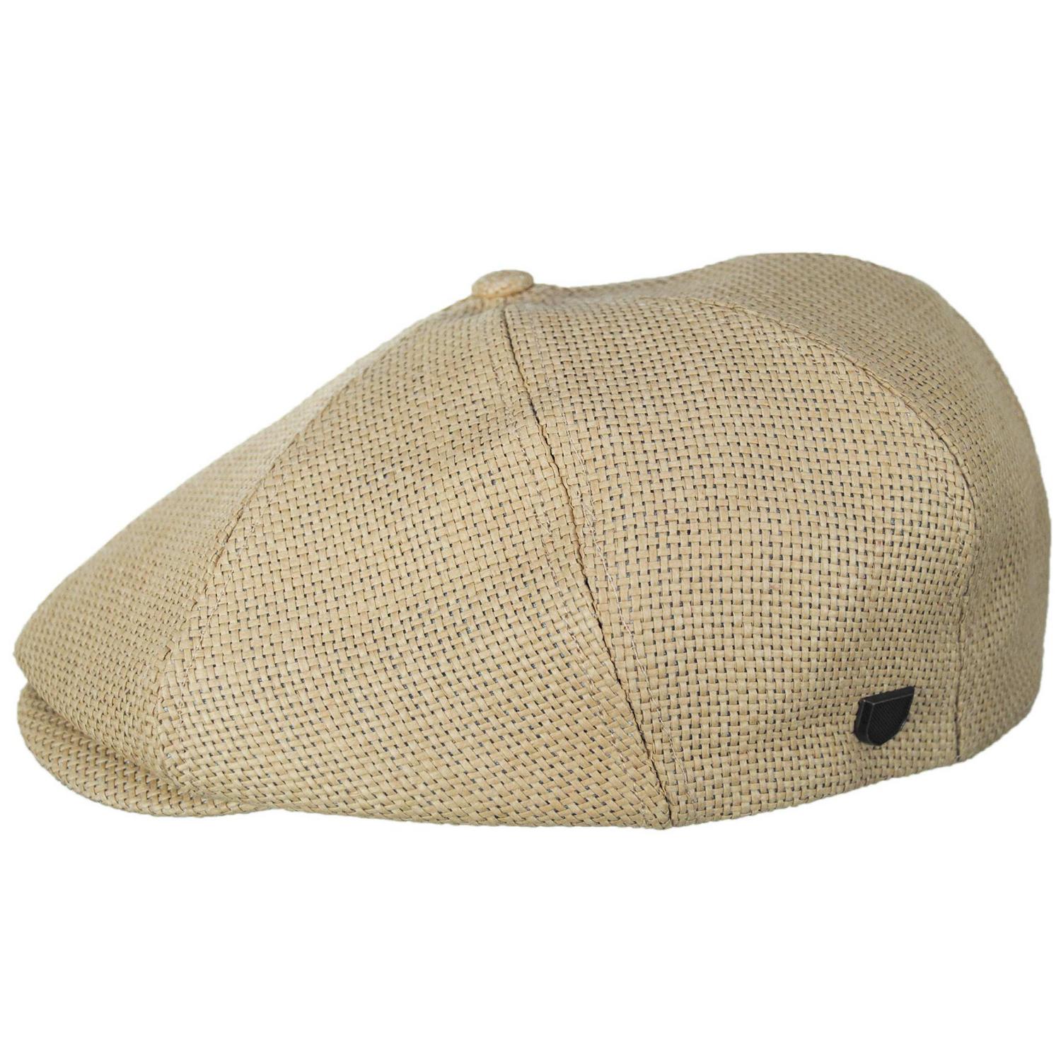 BRIXTON HATS | Brood Straw Lightweight Newsboy Cap | 161558 | profile | DARK TAN STRAW