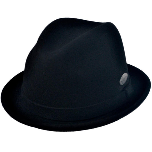Kangol | Wool LiteFelt Player Fedora Hat | 130197 | lead | BLACK