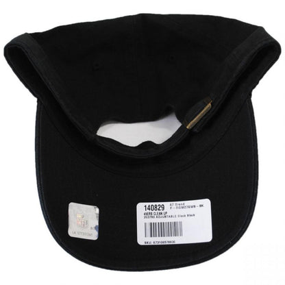 47 Brand | San Francisco 49ers NFL Clean Up Strapback Baseball Cap Dad Hat | 203780 | under | BLACK
