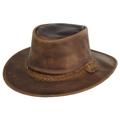 Jaxon Hats | Wholesale Crusher Leather Outback Hat B2B Pre-Pack | B2B402100 | lead | COPPER