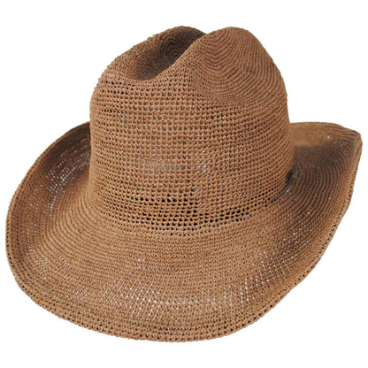 BRIXTON HATS | Odessa Raffia Straw Cowboy Hat - Italian Clay | 104063TC | lead | ITALIAN CLAY
