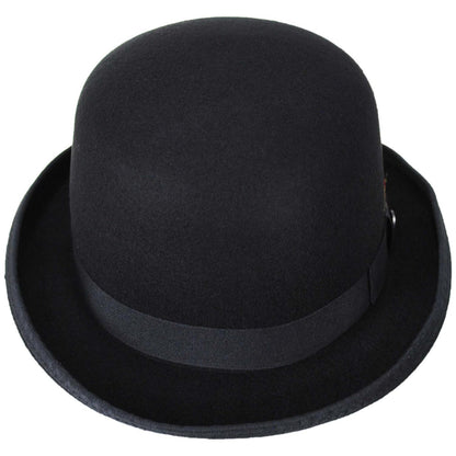 Jaxon Hats | English Wool Felt Bowler Hat | 132055 | front | BLACK