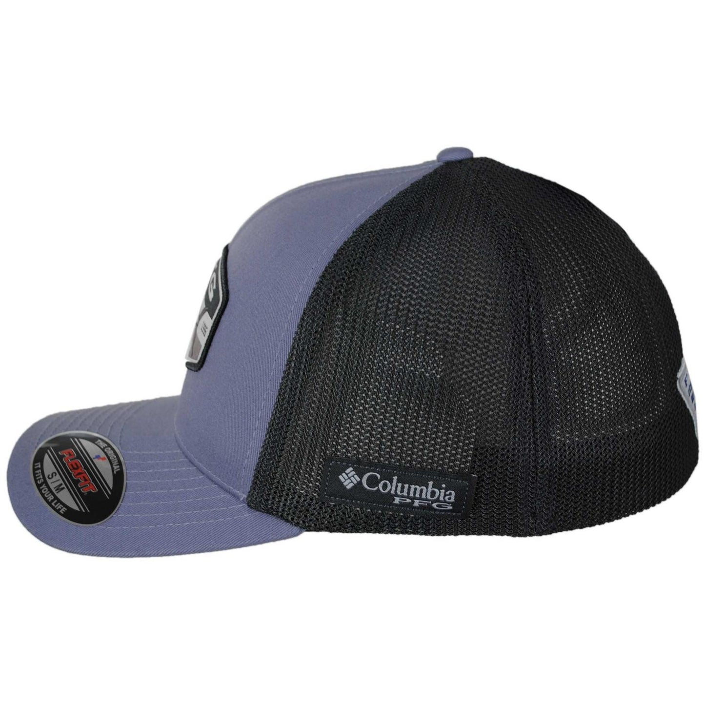 Columbia Sportswear | PFG Patch Mesh Flexfit Fitted Baseball Cap | 400087 | profile | NEW MOON