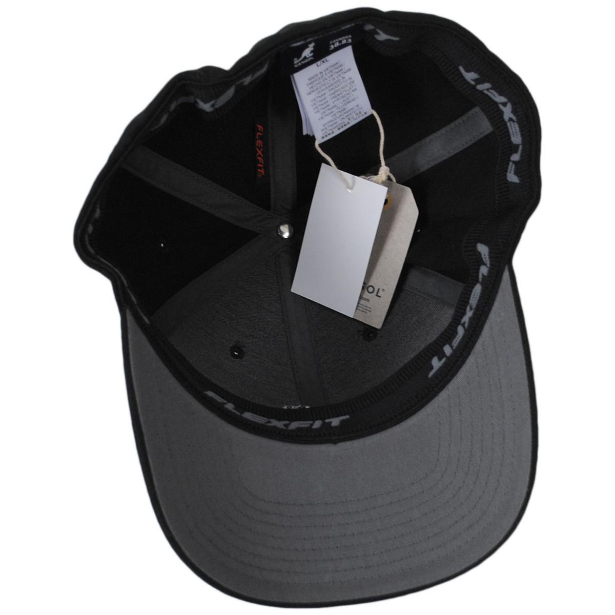 Kangol | 3D Logo Flexfit Fitted Baseball Cap | 201150 | under | BLACK/BLACK