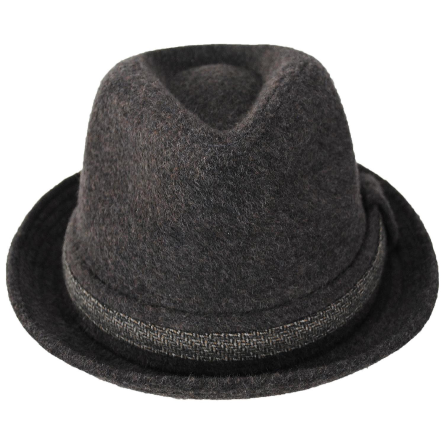 Dorfman Pacific | Oswald Wool Blend Fedora Hat | 140249 | front | GREY