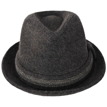 Dorfman Pacific | Oswald Wool Blend Fedora Hat | 140249 | front | GREY