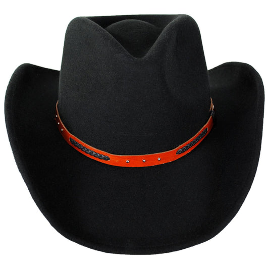 Stetson | Summit Wool Felt Outback Hat | 130770 | front | BLACK