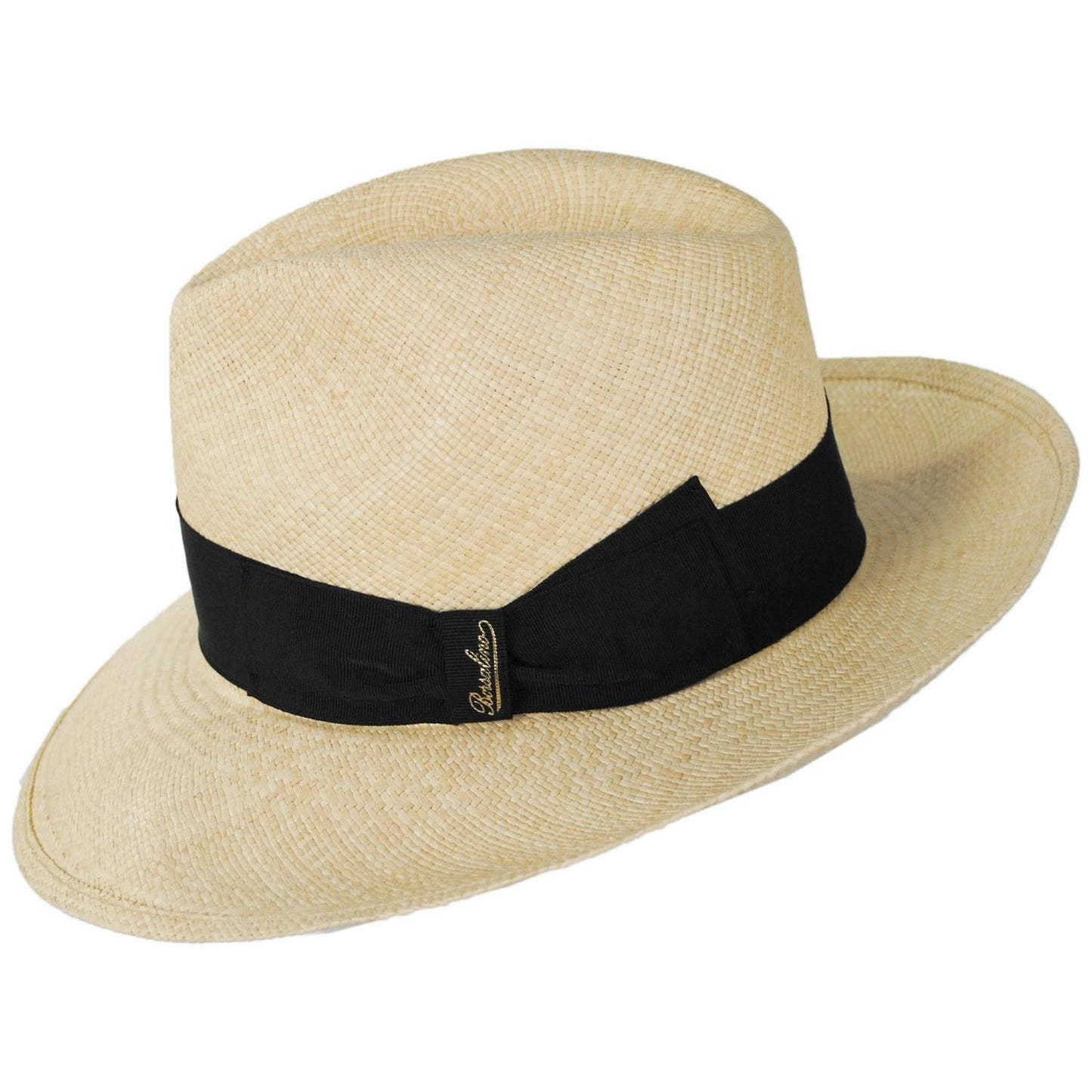 Borsalino | Quito Largo Panama Straw Fedora Hat | 126003 | profile | NATURAL