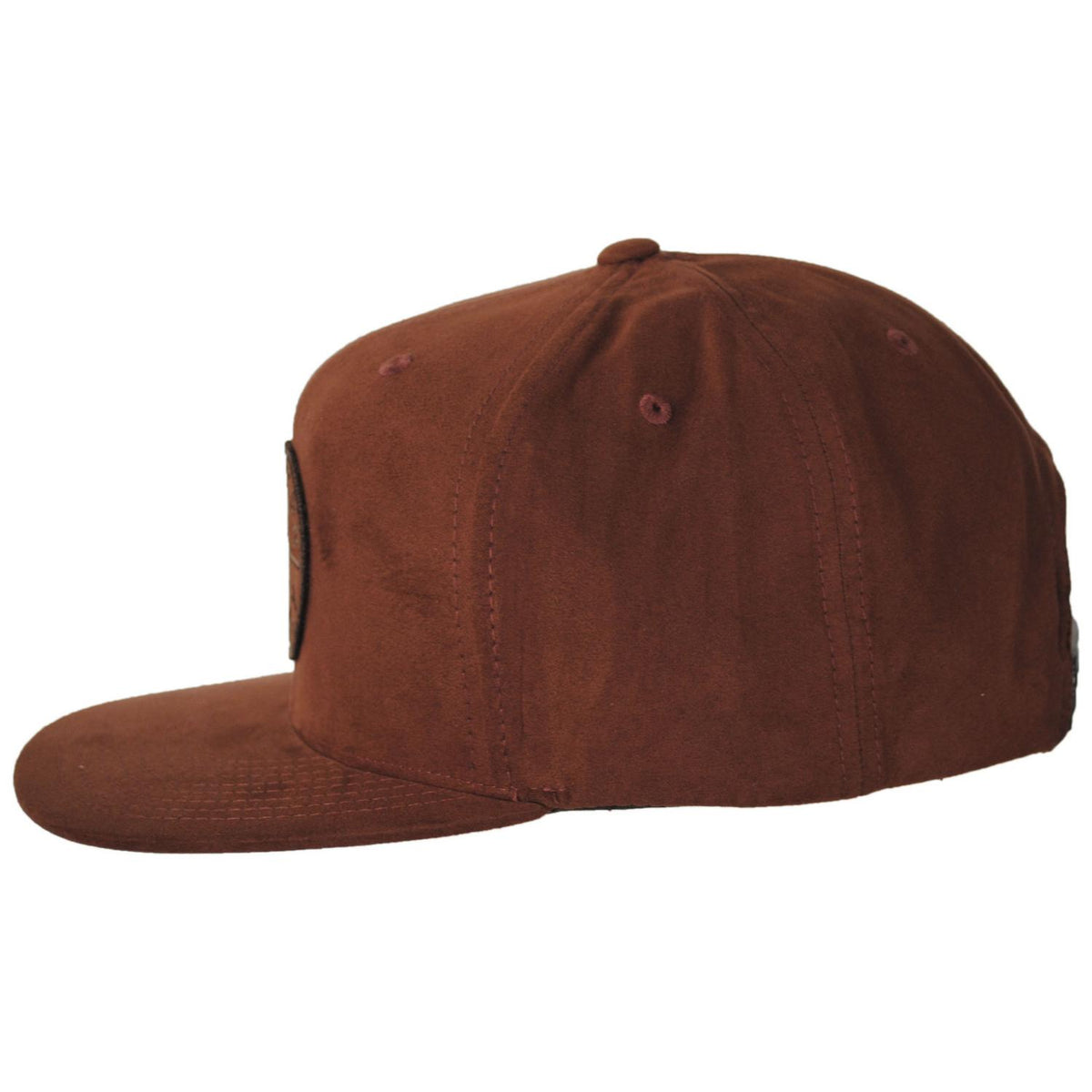 BRIXTON HATS | Oath III Vegan Suede Snapback Baseball Cap | 201713PBS | profile | PINECONE BROWN SUEDE