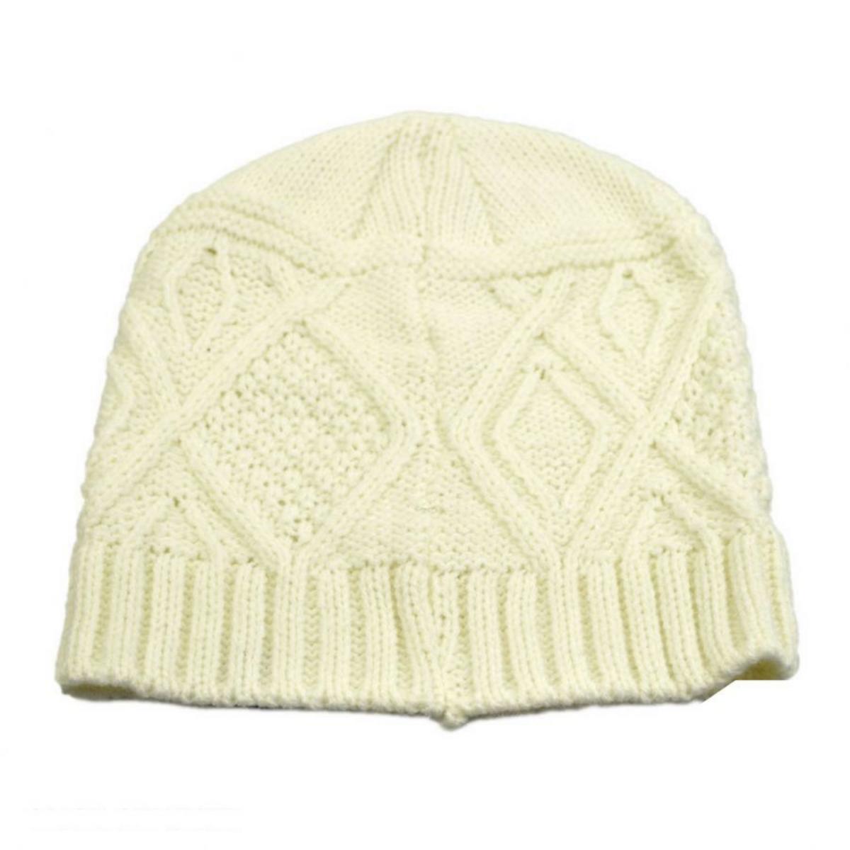 Jaxon Hats | Kensington Knit Beanie Hat | 502910 | lead | OFF WHITE