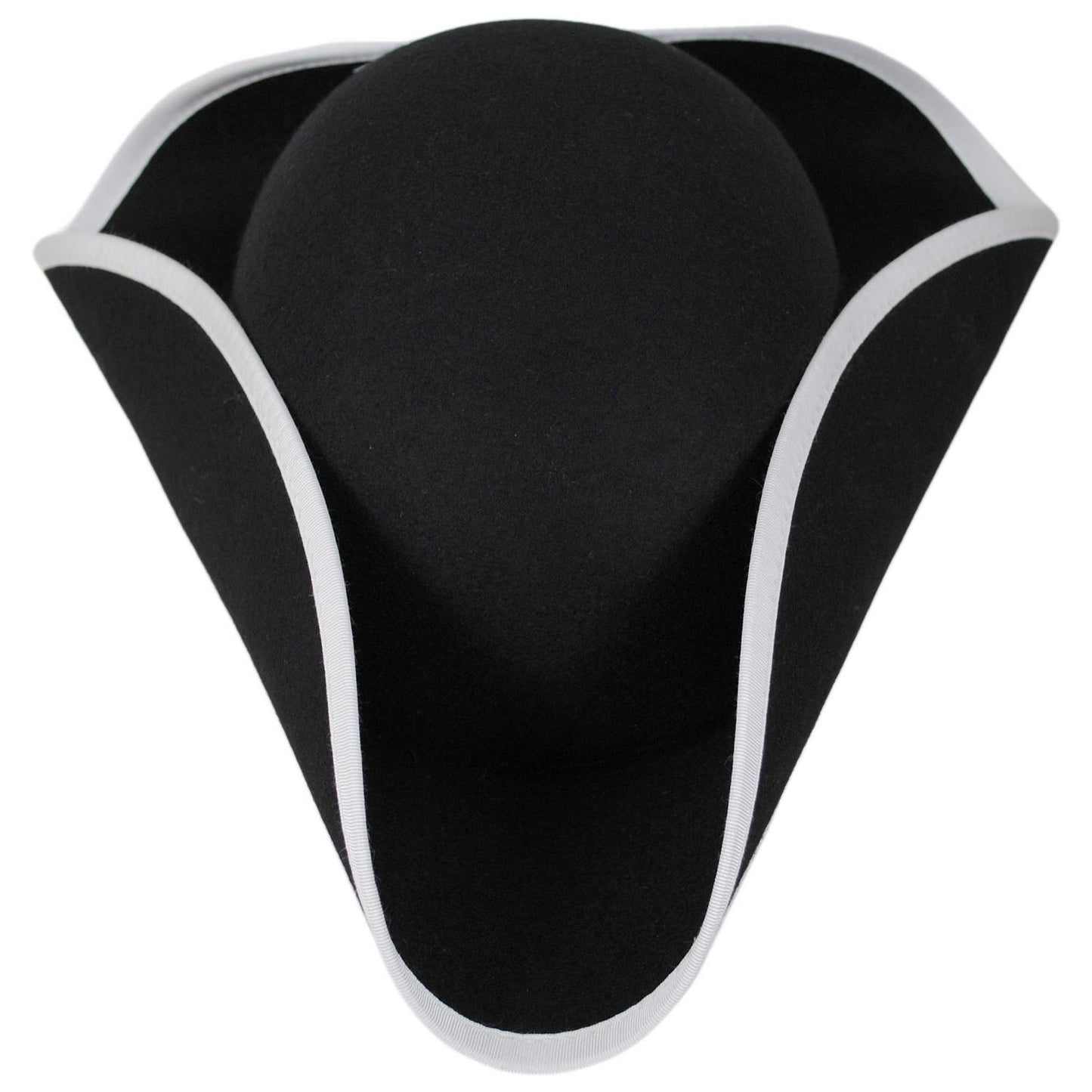 Jaxon Hats | Made in the USA - Classics Wool Felt Tricorn Hat | 191720 | front | BLACK