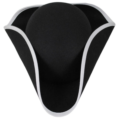Jaxon Hats | Made in the USA - Classics Wool Felt Tricorn Hat | 191720 | front | BLACK