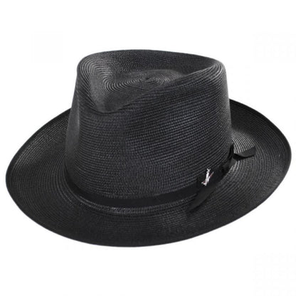 Stetson | Stratoliner Milan Straw Fedora Hat | 126908 | lead | BLACK
