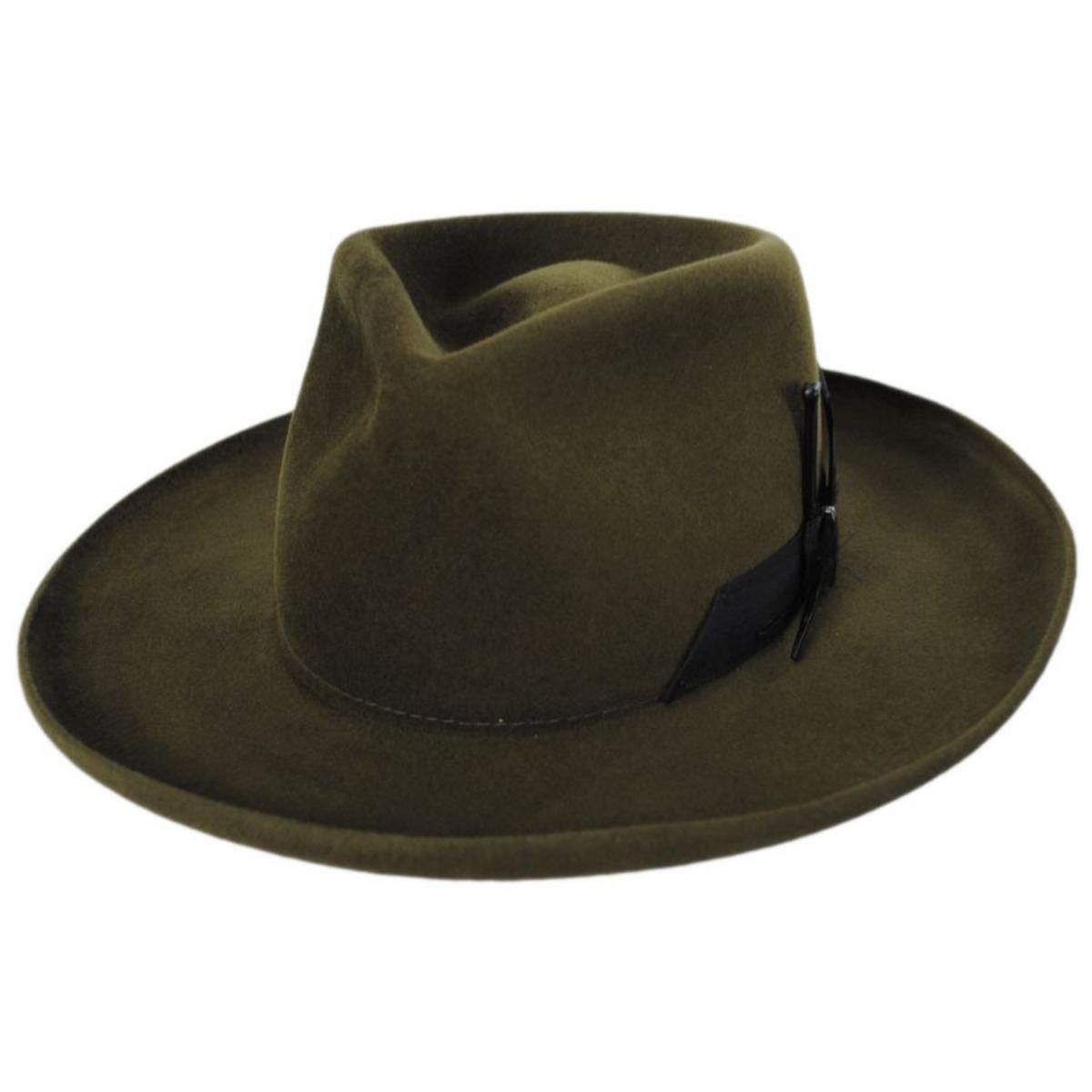 Bailey 1922 | Barksdale Polished Wool Felt Fedora Hat | 130362 | lead | BEECH