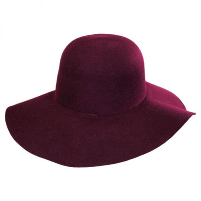 Scala | Boho Wool Felt Swinger Hat | 123472 | lead | BURGUNDY