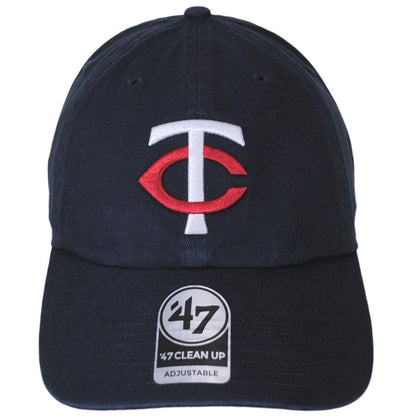 47 Brand | Minnesota Twins MLB Clean Up Strapback Baseball Cap Dad Hat | 203431 | front | NAVY