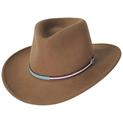 Stetson | USA 250th Bozeman Crushable Wool Felt Outback Hat | 130660 | lead | DRIFTWOOD