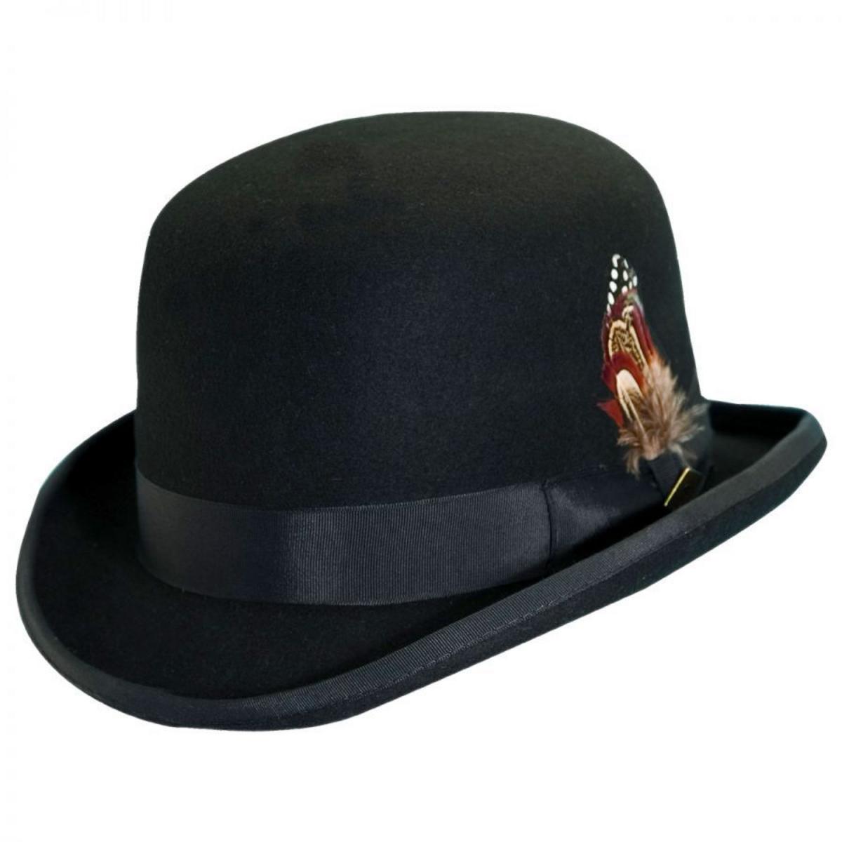 Stacy Adams | Wool Felt Derby Hat | 130454 | lead | BLACK
