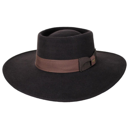 Scala | Hank Wool Felt Gaucho Hat | 130554 | lead | CHOCOLATE