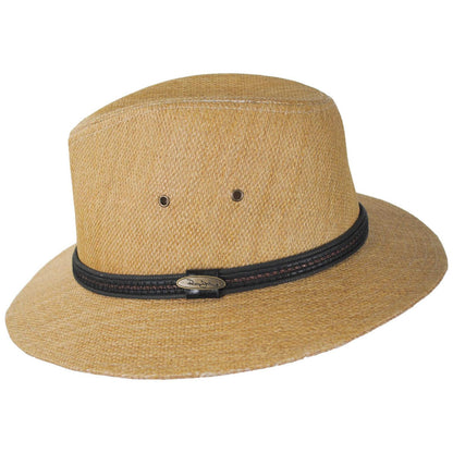 Panama Jack | Tulum Toyo Straw Safari Fedora Hat | 126355 | profile | TEA