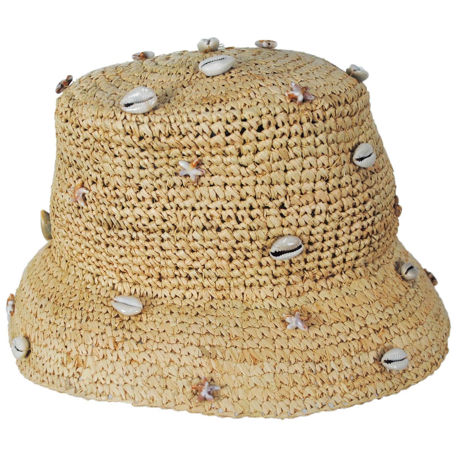 NIKKI BEACH | Shelley Raffia Straw Bucket Hat | 102655 | profile | NATURAL