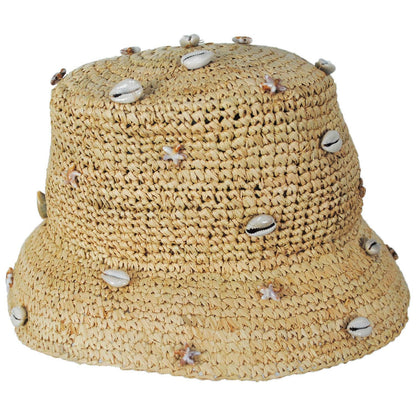 NIKKI BEACH | Shelley Raffia Straw Bucket Hat | 102655 | profile | NATURAL