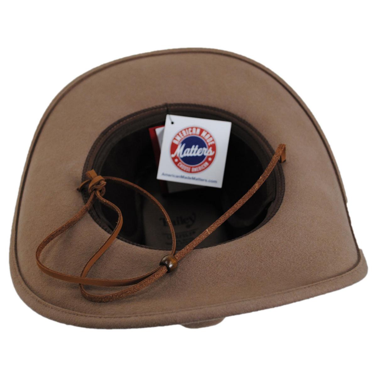 Bailey Western | Joe Eder Crushable Wool LiteFelt Earflap Western Hat | 130142 | under | ALMOND
