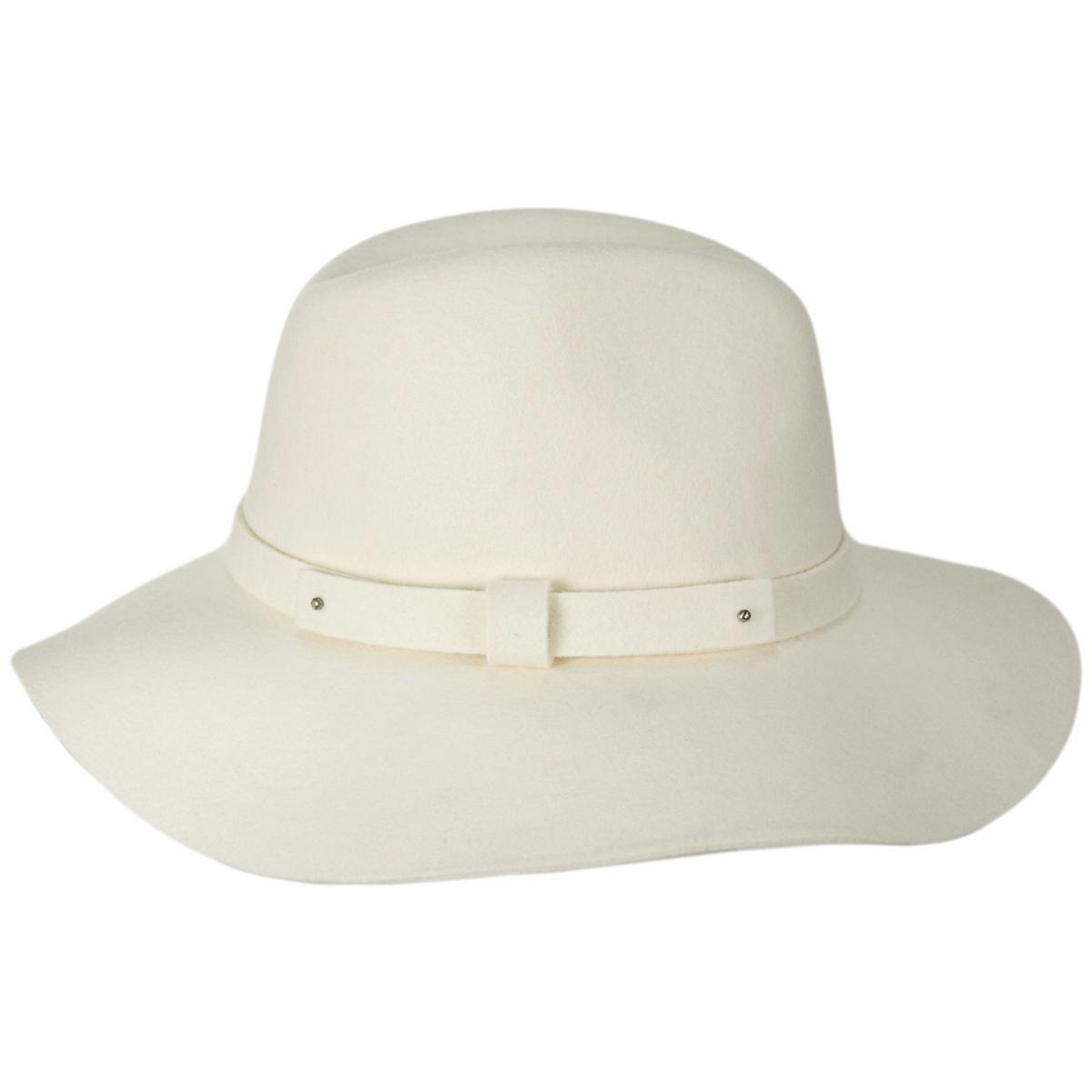 San Diego Hat Company | Prairie Wool Felt Packable Fedora Hat | 125208 | profile | IVORY