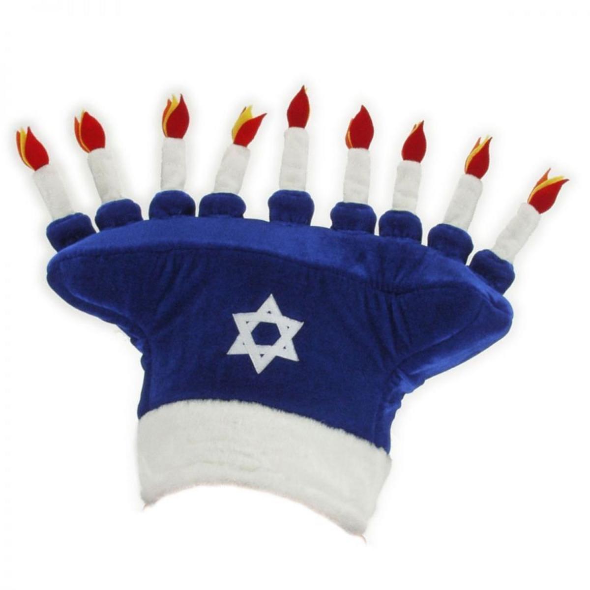 Elope | Menorah Hat | 190414 | lead | BLUE/WHITE