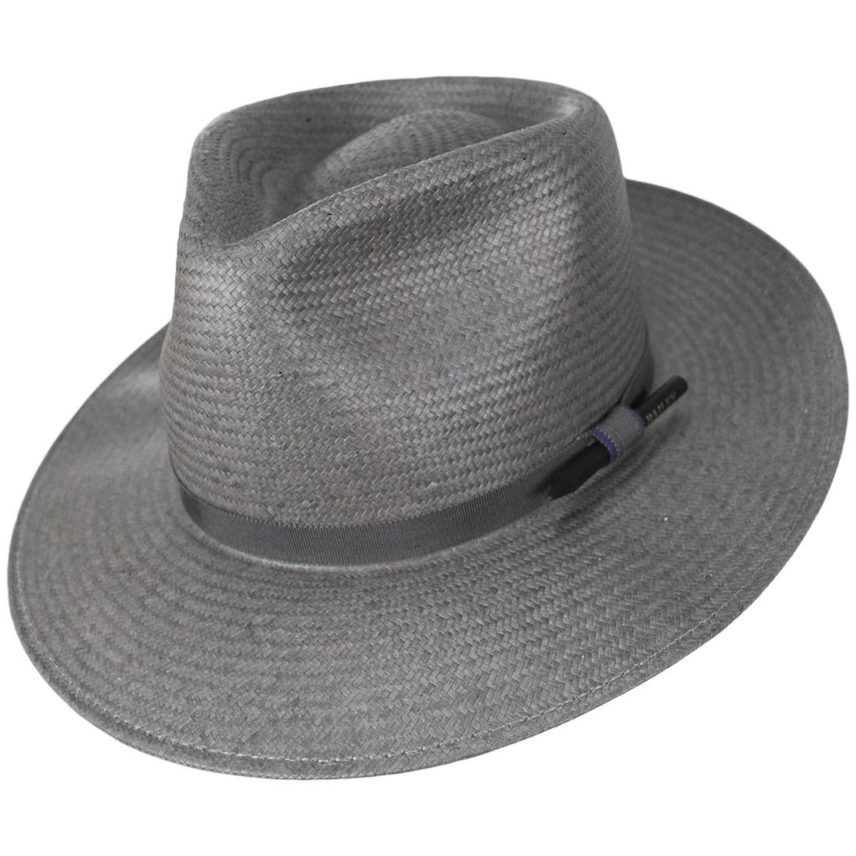 Bailey 1922 | Brice Shantung LiteStraw Fedora Hat | 127924 | lead | CHARCOAL