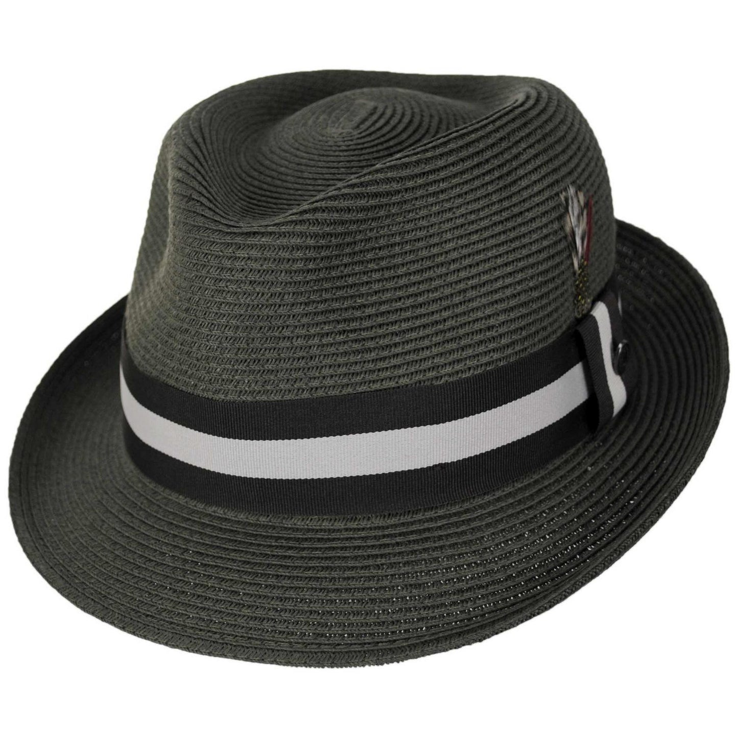 Jaxon Hats | Ridley Toyo Straw Trilby Fedora Hat | 129000 | lead | OLIVE GREEN