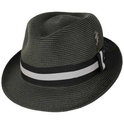 Jaxon Hats | Ridley Toyo Straw Trilby Fedora Hat | 129000 | lead | OLIVE GREEN