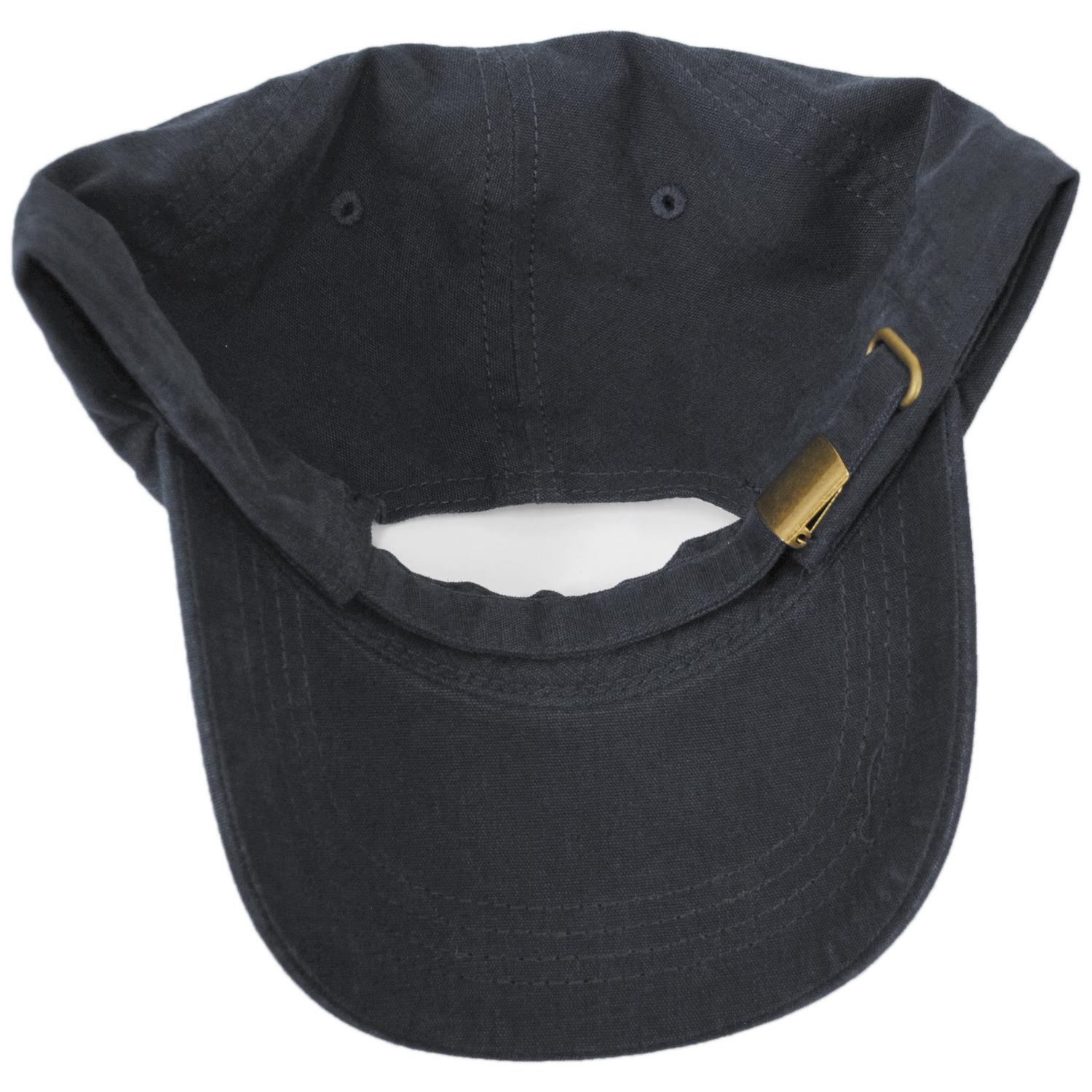 Dorfman Pacific | Washed Cotton Baseball Cap Dad Hat | 200188 | under | CHARCOAL