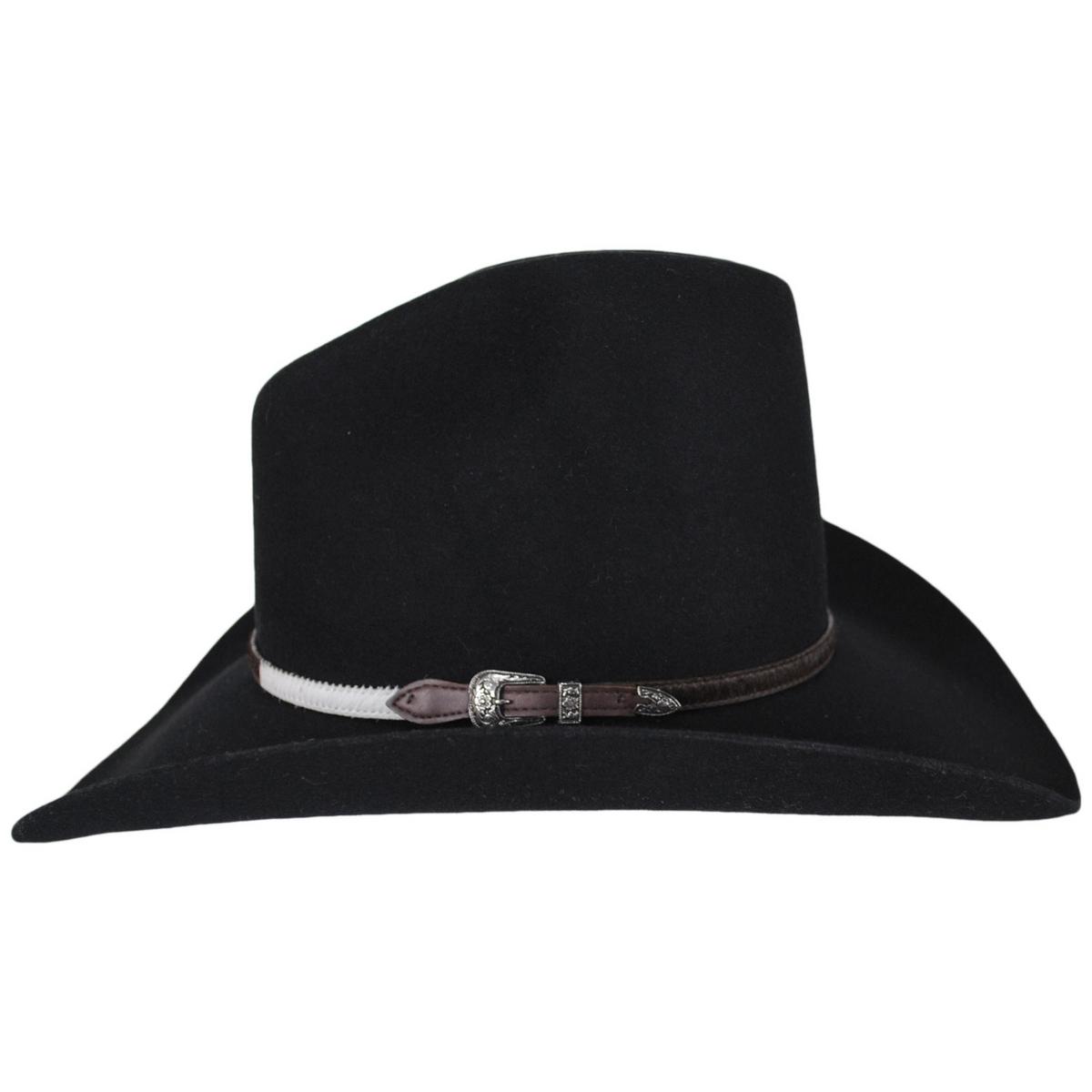 Bailey Western | McCrae Wool Felt Gus Western Hat | 133302 | profile | BLACK