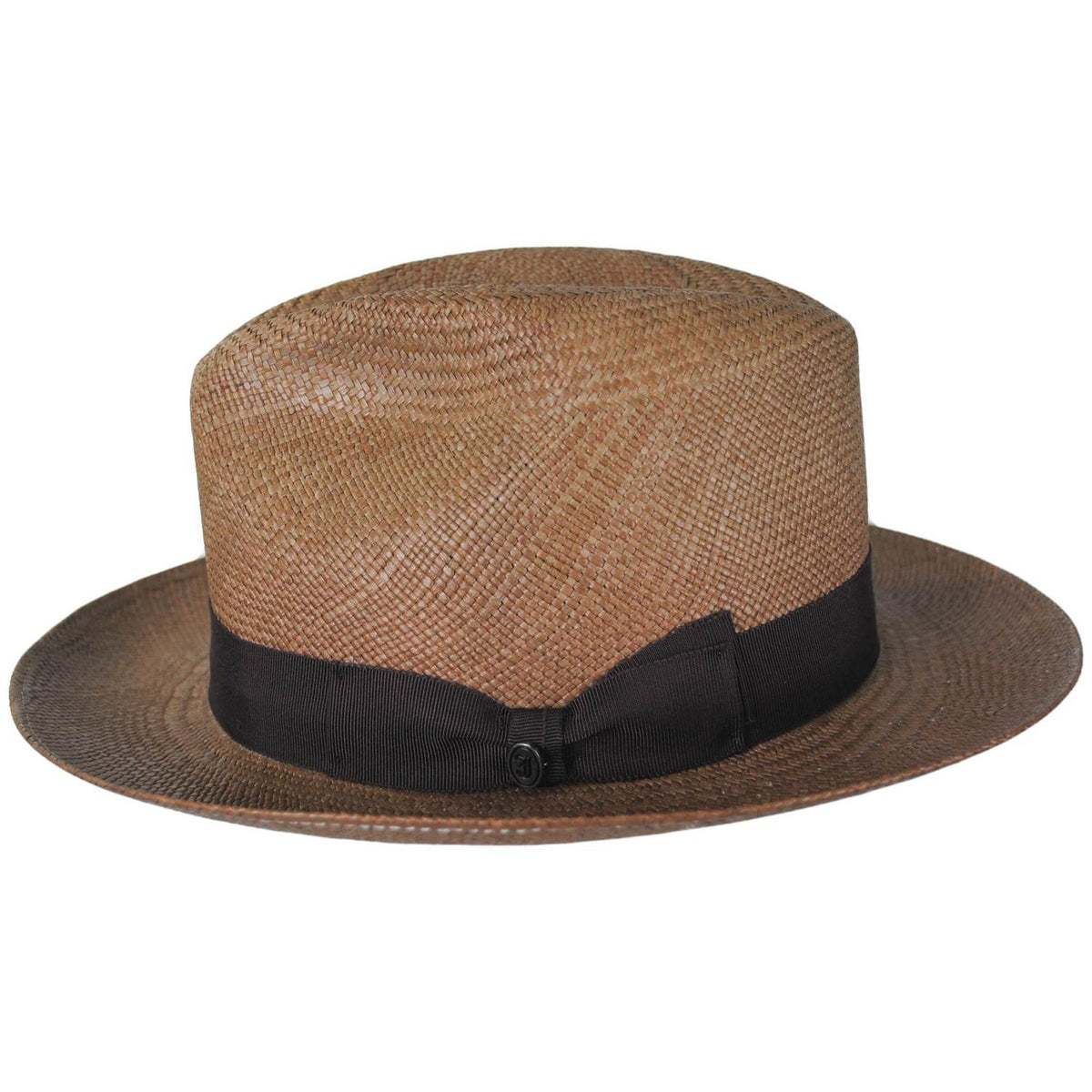 Jaxon Hats | Henry Grade 8 Panama Straw Fedora Hat | 127152 | profile | WALNUT
