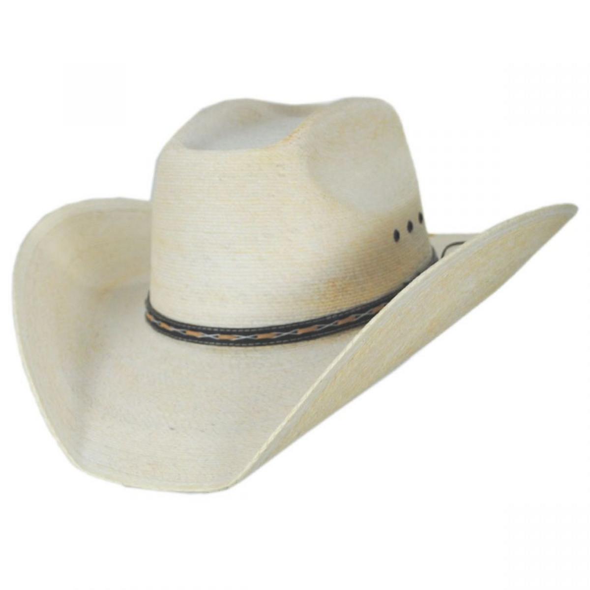 Stetson | Square Palm Leaf Straw Western Hat | 127029 | lead | NATURAL