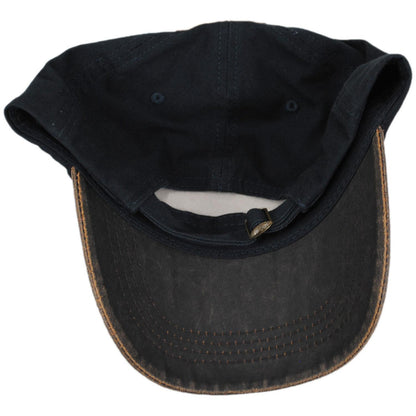 Dorfman Pacific | Weathered Cotton Bill Baseball Cap | 200191 | under | NAVY