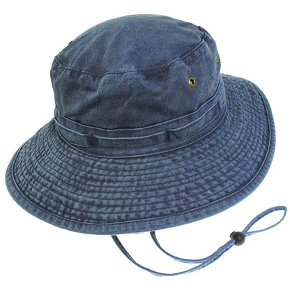 Village Hat Shop | VHS Cotton Booney Hat | 186650 | detailtwo | NAVY BLUE