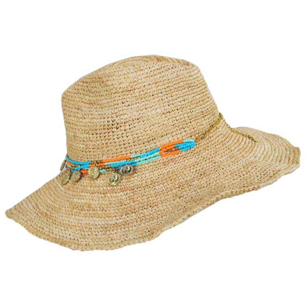 NIKKI BEACH | Ibiza Raffia Crochet Western Hat | 102716 | profile | NATURAL
