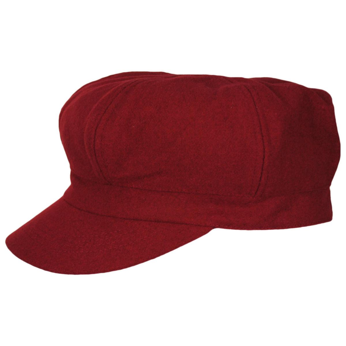 sur la tete | Wool Blend Spitfire Newsboy Cap | 167554 | profile | RED