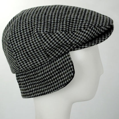 BRIXTON HATS | Hooligan Wool Blend Earflap Ivy Cap | 161576 | profiletwo | BLACK/GREY/CHARCOAL