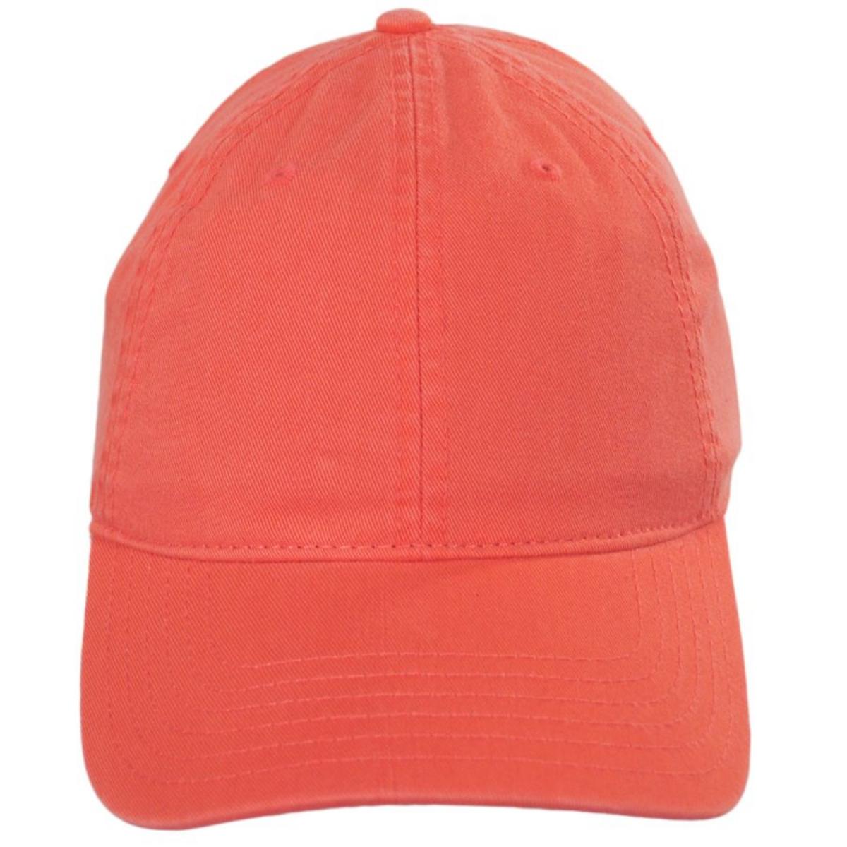 Otto | LoPro Washed Cotton Twill Strapback Baseball Cap Dad Hat | 201407 | front | CORAL