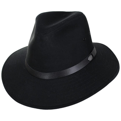 Bailey 1922 | Dalton Cotton Blend Rain Safari Fedora Hat | 147433 | lead | BLACK
