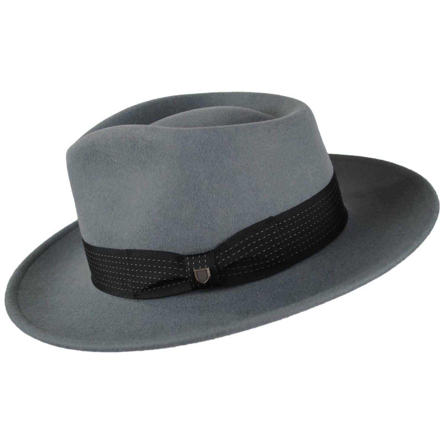 BRIXTON HATS | Eames Wool Felt Fedora Hat | 135675 | profile | FUTURE GREY/BLACK