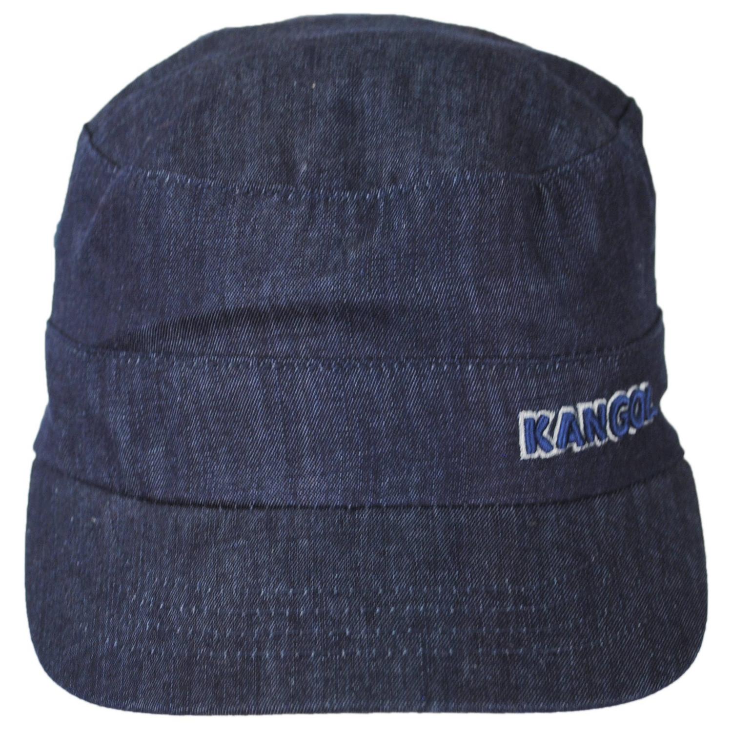 Kangol | Flexfit Denim Army Cap | 201193 | front | INDIGO